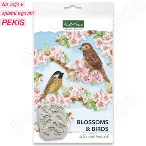 Katy Sue silikonski modelček (Blossoms & Birds) Cvetovi in ptice Katy Sue silikonski modelček (Blossoms & Birds) Cvetovi in ptice