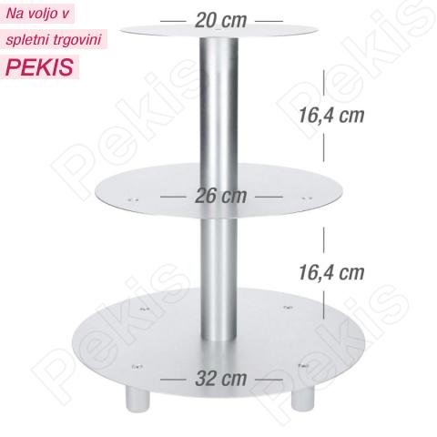 Aluminijasto stojalo za 3 nadstropno Torto