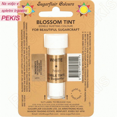 Blossom Tint White (Bela) izjemno fin prah Sugarflair