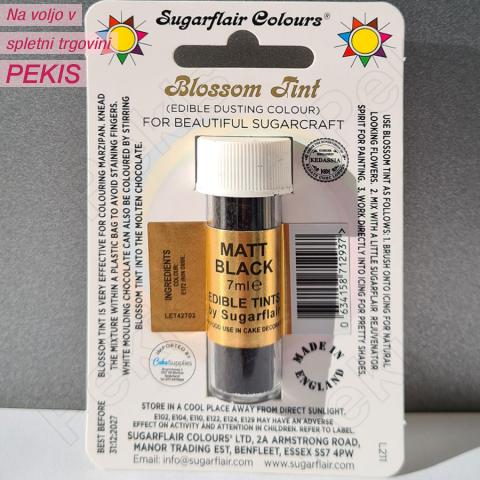 Blossom Tint Matt Black (Mat črna) izjemno fin prah Sugarflair