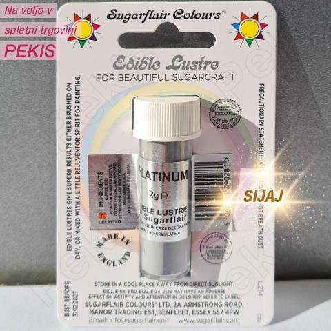 Sugarflair Platinum (Platina) barva v prahu