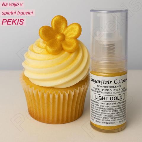 Jedilna barva v prahu (SPREJ Light Gold) z bleščicami SVETLO ZLAT 10g ***-40%***
