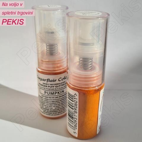 Jedilna barva v prahu (SPREJ Pumpkin) z bleščicami BUČNO ORANŽEN 10g Jedilna barva v prahu (SPREJ Pumpkin) z bleščicami BUČNO ORANŽEN 10g