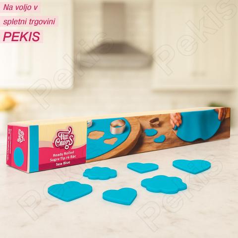 Valjana sladkorna masa (Fondant) MORSKO MODRA