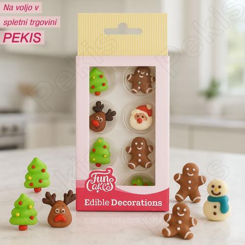 Čokoladna dekoracija (8 kom) Pisan Božič ***-20%***