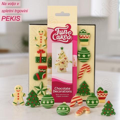 Čokoladna dekoracija (12 kom) Božične figurice ***-40%***