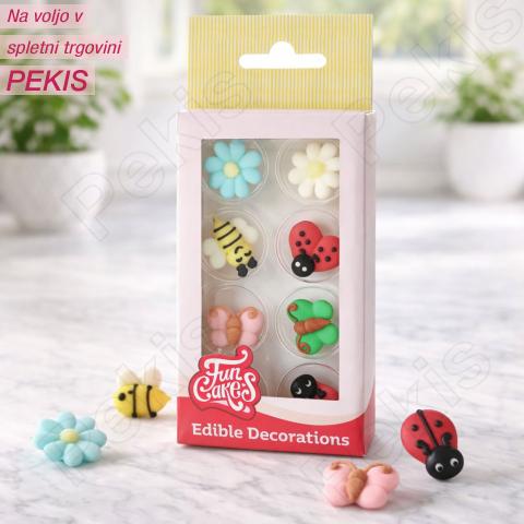 Sladkorni okraski Vrtna zabava (FunCakes, 2cm) 8 kom