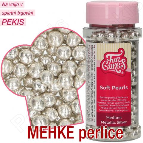 Mehke perlice (4 mm) METALIK SREBRNE