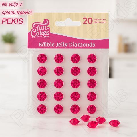 Žele jedilni diamanti (20 kom) roza Žele jedilni diamanti (20 kom) roza