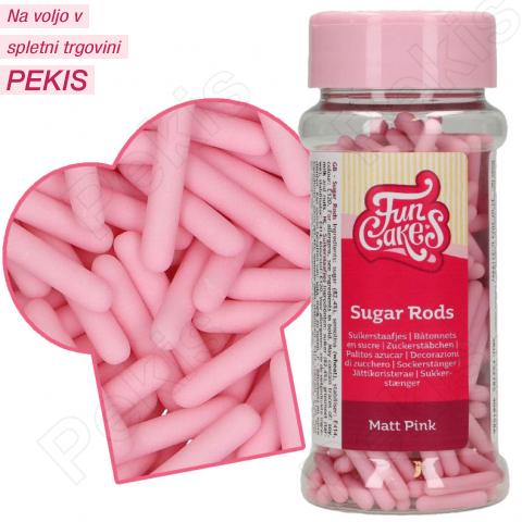Mat roza sladkorne palčke (XL) 2 cm