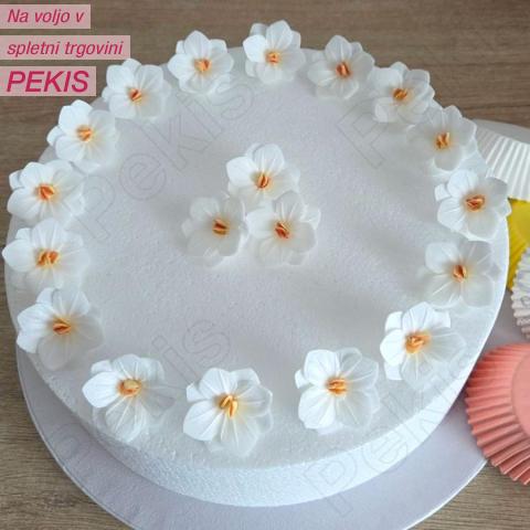 Wafer bele Hortenzije (4cm) 18 kom