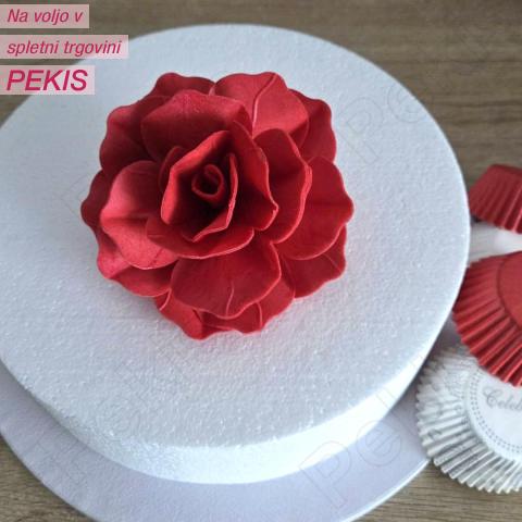 Wafer Pastelno rdeča Vrtnica (11cm) 1 kom