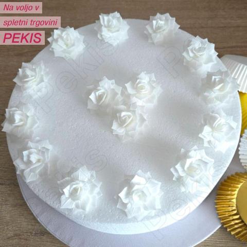 Wafer bele Vrtnice (4cm) 15 kom