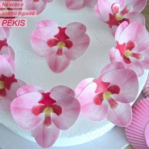 Wafer roza Orhideje (8cm) 10 kom