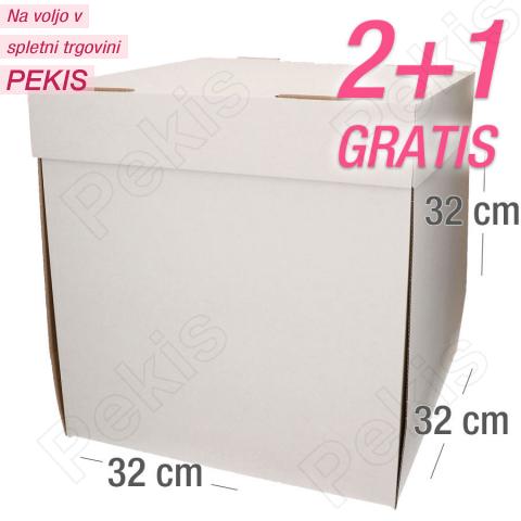 Visoka kartonska embalaža za torto (2+1 gratis) 32x32x32 cm