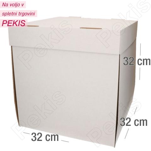 Visoka kartonska embalaža za torto 32x32x32 cm