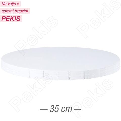 Podstavek iz močnega kartona 35cm (20mm) Bel