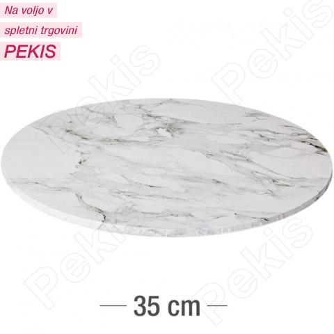 Trden podstavek za torte (marmorno siv) 35cm