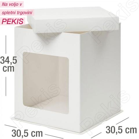 Visoka kartonska embalaža za torto 30x30x34 cm