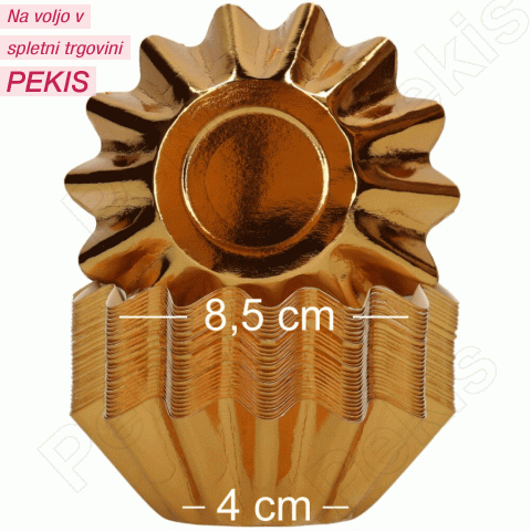 Papirčki (metalik zlati, 4x8,5cm) rožice Papirčki (metalik zlati, 4x8,5cm) rožice