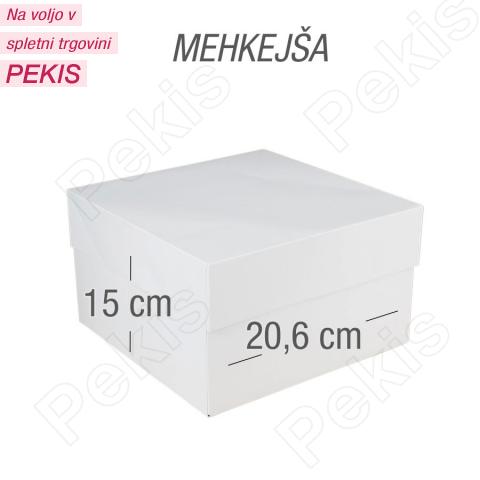 Kartonska embalaža za torto 20x20x15 cm, mehkejša