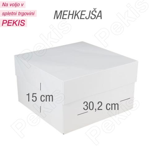 Kartonska embalaža za torto 30x30x15 cm, mehkejša