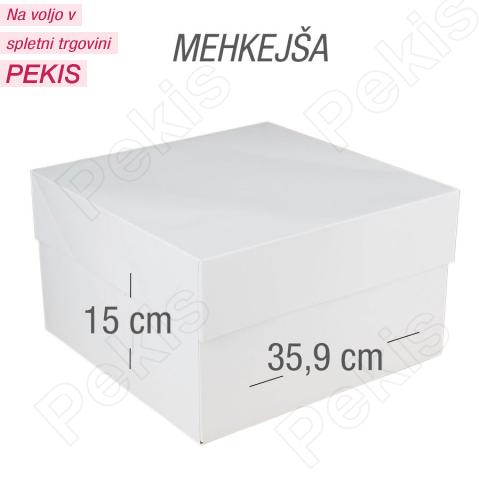 Kartonska embalaža za torto 35x35x15 cm, mehkejša