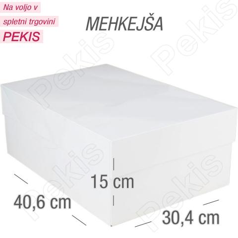 Kartonska embalaža za torto 40x30x15 cm, mehkejša