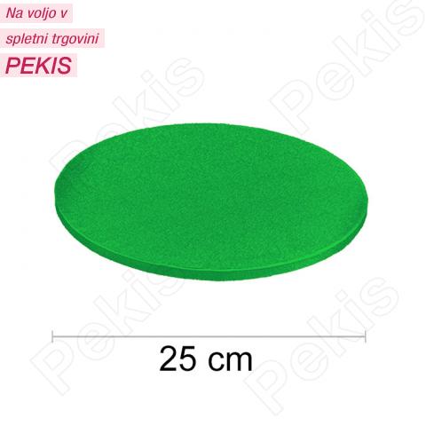 Podstavek 25cm, debelina 10mm – Zelen