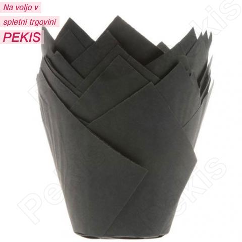 HoM - Papirčki za muffine Črni Tulipani, 36 kom HoM - Papirčki za muffine Črni Tulipani, 36 kom