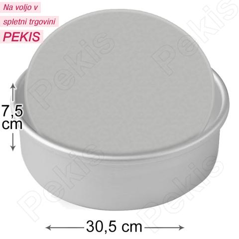 PME okrogel pekač z odstranljivim dnom Ø 30,5 x 7,6 cm, aluminij