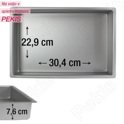 PME pravokotni pekač za biskvit 30,4 x 22,9 cm, višina 7,6 cm PME pravokotni pekač za biskvit 30,4 x 22,9 cm, višina 7,6 cm