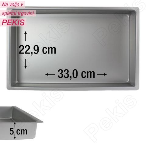 PME pravokotni pekač za biskvit 33,0 x 22,9 cm, višina 5 cm PME pravokotni pekač za biskvit 33,0 x 22,9 cm, višina 5 cm