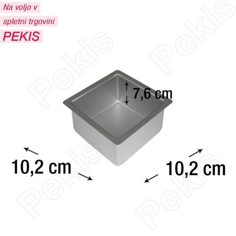 PME kvadraten pekač za biskvit 10,2 x 10,2 cm, višina 7,6 cm