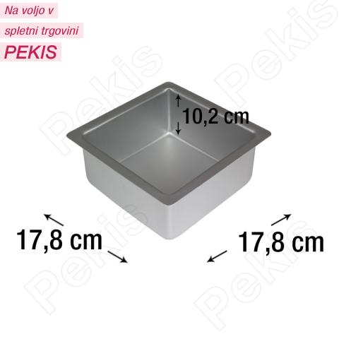 PME kvadraten pekač za biskvit 17,8 x 17,8 cm, višina 10,2 cm
