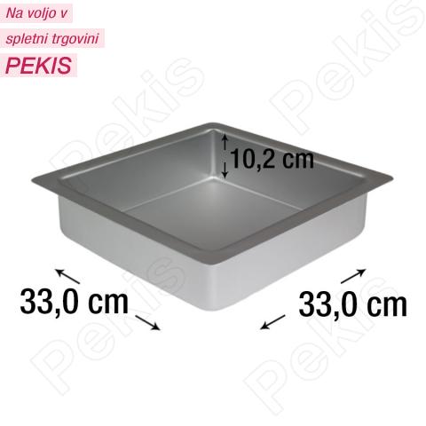 PME kvadraten pekač za biskvit 33 x 33 cm, višina 10,2 cm