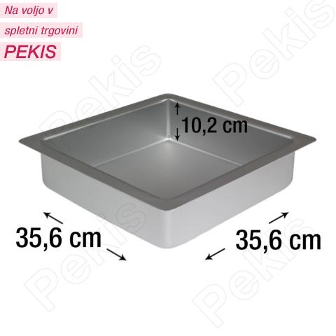 PME kvadraten pekač za biskvit 35,6 x 35,6 cm, višina 10,2 cm