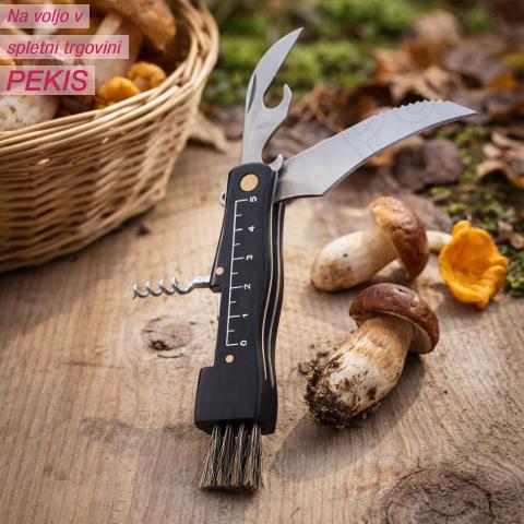 Nož za gobe s čopičem 6 cm za natančno čiščenje