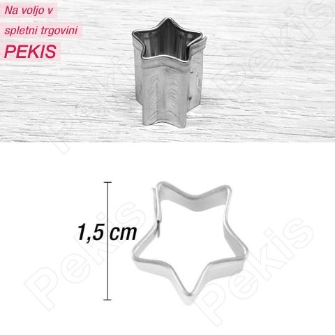 Mini modelček zvezdica 1,5 cm, rostfrei