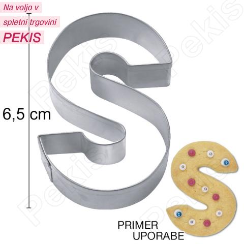 Modelček Črka 6,5cm, rostfrei, S Modelček Črka 6,5cm, rostfrei, S