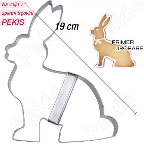 Modelček Sedeči zajček 19 cm, rostfrei