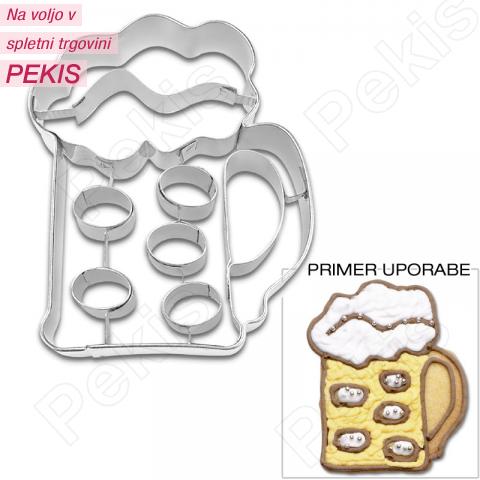 Modelček Vrček za pivo 7.5 cm, rostfrei Modelček Vrček za pivo 7.5 cm, rostfrei