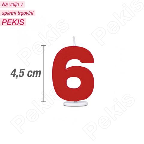 Svečka številka 6 - Rdeča Svečka številka 6 - Rdeča