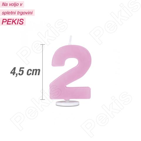 Svečka številka 2 - Roza Svečka številka 2 - Roza