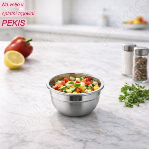 Posoda iz nerjavečega jekla 13 cm (0,9 l) kompaktna posoda za mešanje in shranjevanje