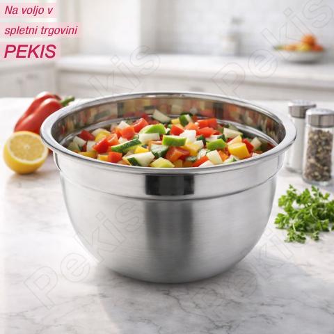 Posoda iz nerjavečega jekla 28 cm (8 l) za gnetenje, stepanje in shranjevanje