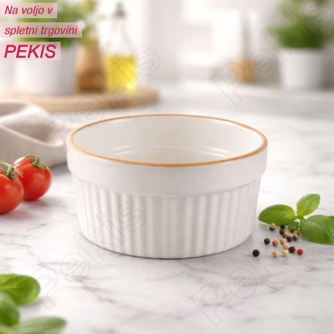 Keramični pekač 9 cm (200 ml) idealen za sufle, crème brûlée in serviranje