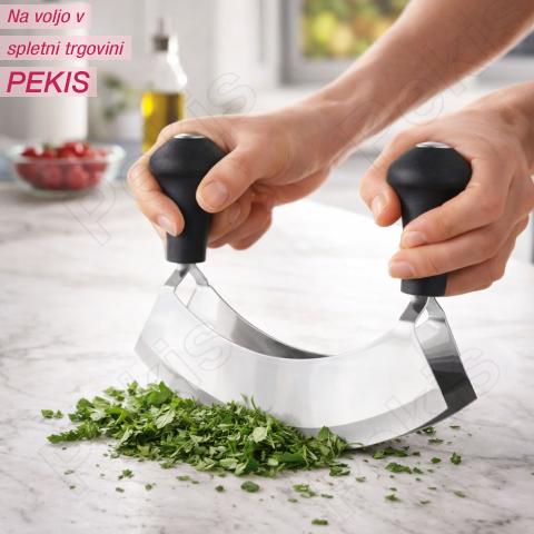 Rezalnik zibelka za zelišča iz nerjavečega jekla – moč, ki se ziblje