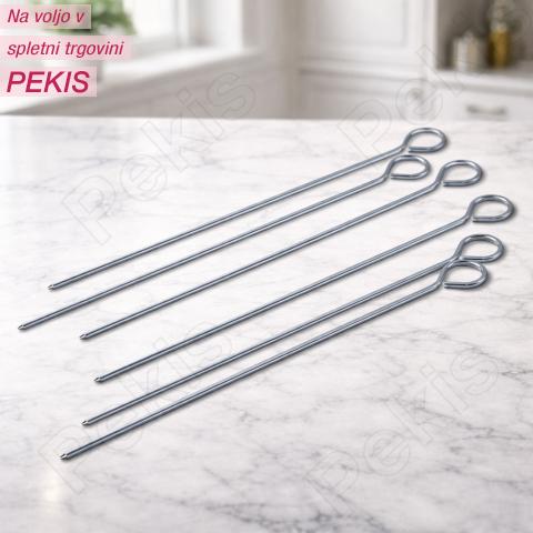 Nabodala za ražnjiče (29 cm) 6 kosov, nerjaveče jeklo