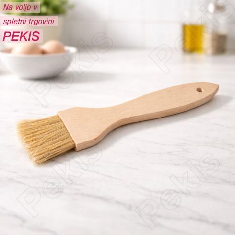Lesen čopič iz bukovega lesa 20 × 4 cm za naravno peko